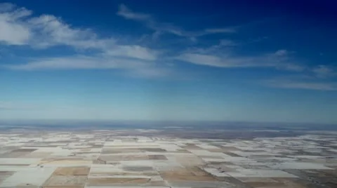 Looking outside an airplane window Stock Footage
