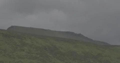 Looking over the hill with a mountain in the background, 4k, VLOG, 24fps Stock Footage 277230549