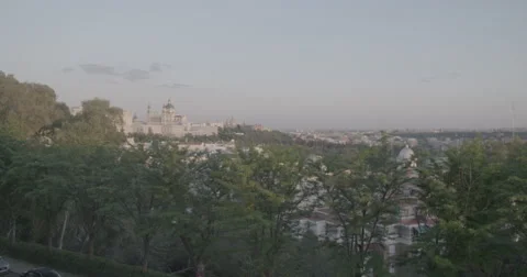 Looking over Madrid, Spain - 4K Stock Footage 68527649