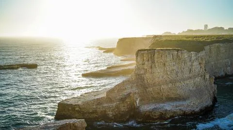 Looking Over Ocean Cliffs Stock Photos