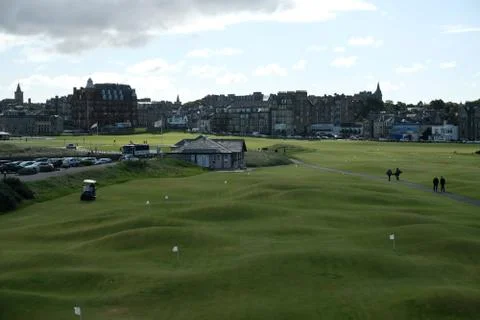 Looking over the Old Course at St Andrews Foto stock