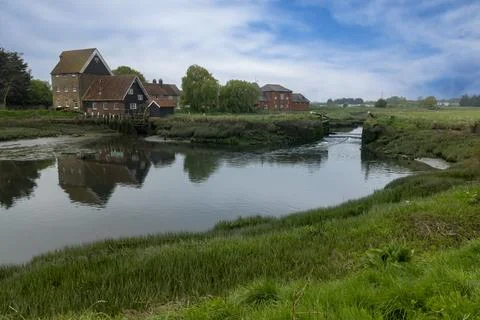 Looking over the river Crouch at Battlesbridge in Essex Stock Photos