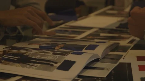 Looking Over Styles and Designs For Dress Suit Stock Footage 118095679