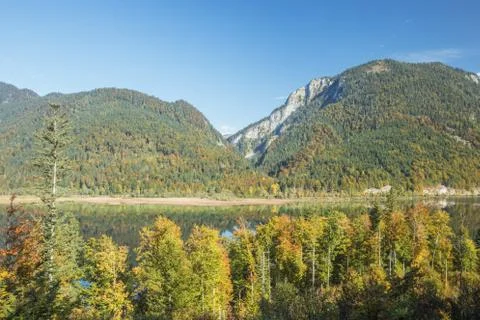 Looking over the Weitsee Stock Photos