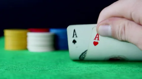 Looking poker cards Stock-Footage 42729336
