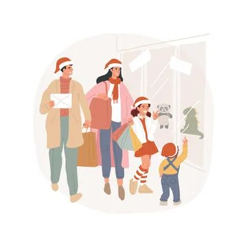 Looking for presents isolated cartoon vector illustration. Ilustración de archivo