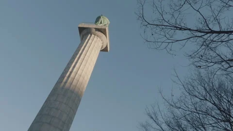 Looking up at The Prison Ship Martyr's Monument Stock Footage 263801714
