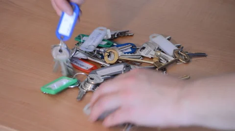 Looking For The Right Keys Aggressively Vídeo Stock 53841973