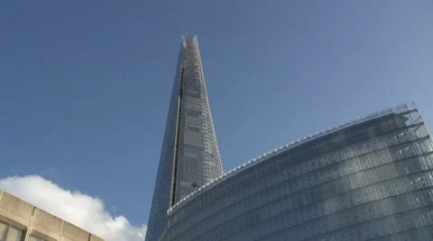 Looking up at The Shard 02 Stock Footage 35596195