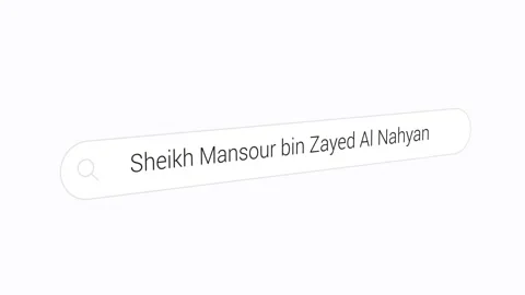 Looking up Sheikh Mansour bin Zayed Al Nahyan on the web Stock Footage 249716555