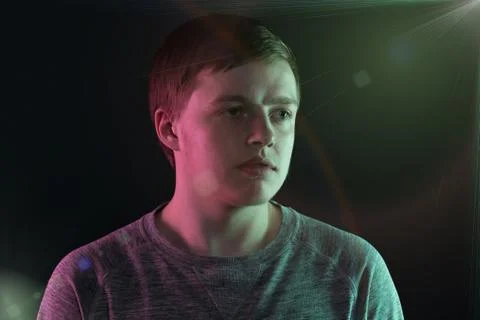 Looking to the side guy Foto stock