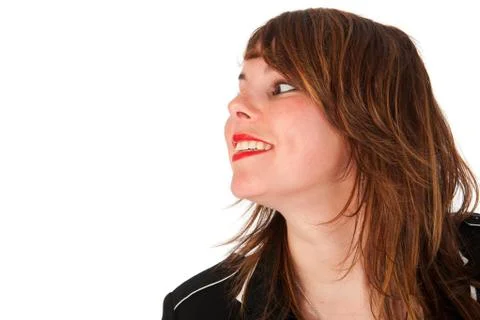 Looking to a side Foto stock