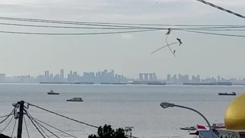 Looking Singapore From Batam Stock Footage 218622433
