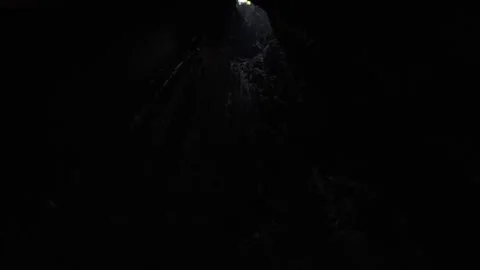 Looking up From Sinkhole to Surface Stock Footage 333291599