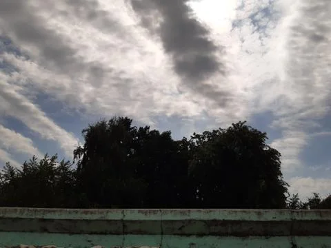 Looking up at the sky before the storm 1 Stock Photos