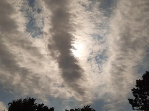 Looking up at the sky before the storm Stock Photos