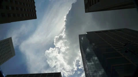Looking Up Skyscraper Cloud Time Lapse 스톡 동영상 24855113