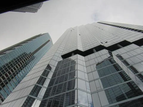 Looking Up at Skyscrapers Stock-Fotos