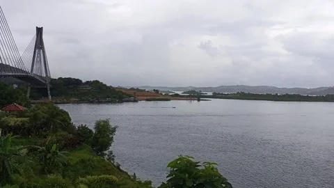 Looking small Boat in the Ocean Stock Footage 221615099