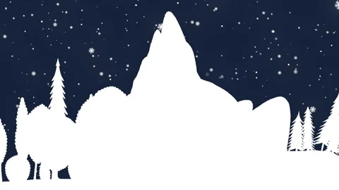 Looking up at snowy branches and trees, winter background, snow falling Stock Footage 276907743