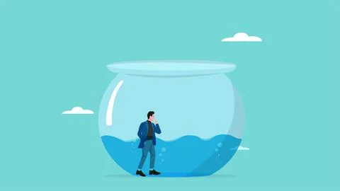 Looking for solutions to solve business or financial problems with confused.. Illustrazione stock