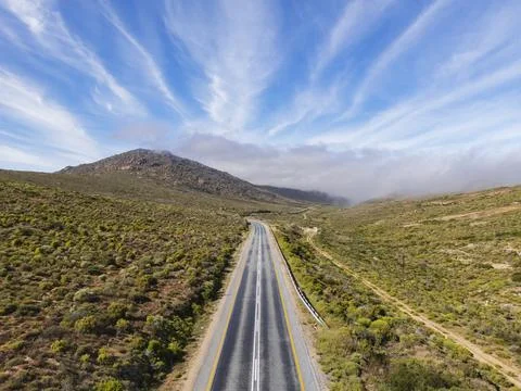 Looking South at the N7 Cape to Namibia Highway....default..Kamieskroon, No.. Stock Photos