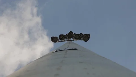 Looking Up A Stadium Light Pole Video stock 102127919