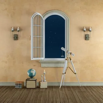Looking at the stars Stock Illustration