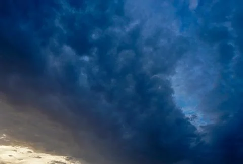 Looking up at stormy clouds Stock Photos