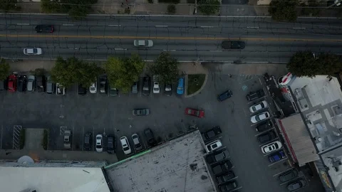 Looking Straight Down on Moreland Avenue in Atlanta, Slow Stock Footage 114601892