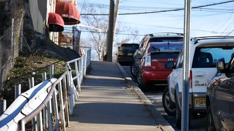 Looking Up On Street Level Stock Footage 122486669