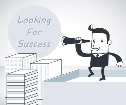 Looking for success Stock Illustration