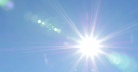 Looking Up at Sun Flare During Drive Tilting to Trees Highway, 4K Stock Footage 68453656