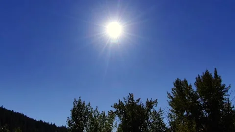 Looking at the sun from way up in the sky to low Video stock 163236869