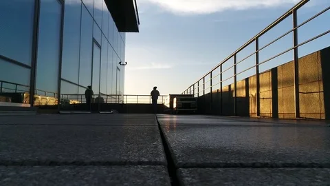 Looking at the sunset Stock Footage 77205253