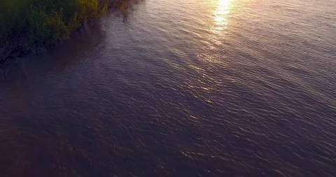 Looking at sunset by levee 動画素材 97077165