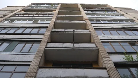 Looking up at the tall building Stock Footage 108395743