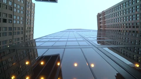 Looking up at tall building NYC Video stock 167295835