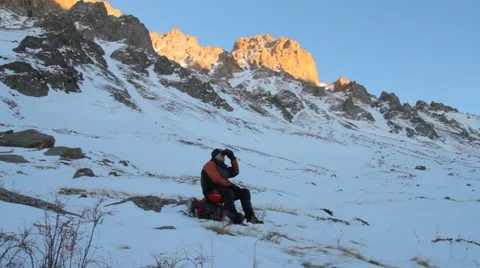 Looking through binoculars Stock Footage 60118896