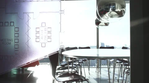 Looking through Cafeteria Window - Dolly Shot Vídeo Stock 39209680