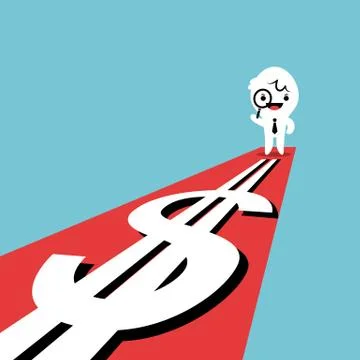 Looking through the glass Stock Illustration