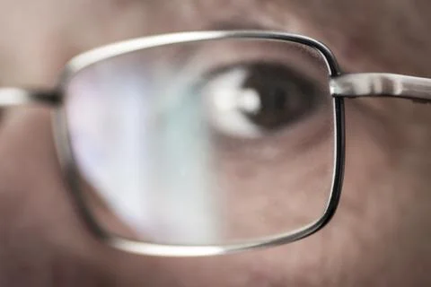 Looking through the glasses Stock Photos