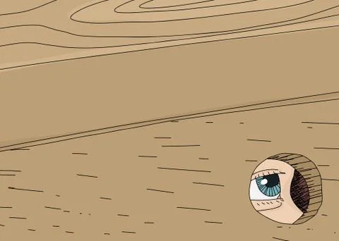 Looking Through Hole Illustrazione stock