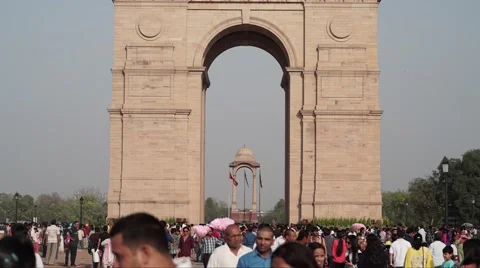 Looking Through India Gate Timelapse 4K Stock Footage 62651642