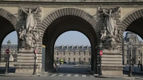 Looking through Porte Des Lions. Paris, France Stock Footage 61235636