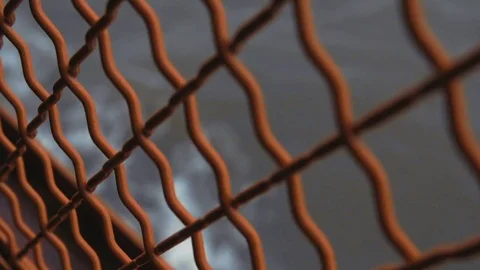 Looking through the staten island ferry gate Stock Footage 76540281