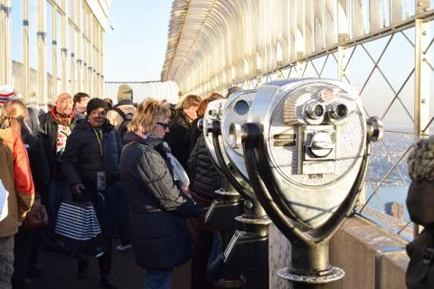 Looking through a telescope 写真素材