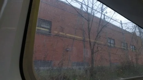 LOOKING THRU TRAIN WINDOW Video stock 104841783