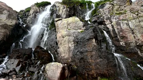Looking up at Timberline Falls Stock Footage 159028620