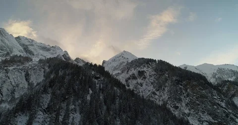 Looking up towards mountain tops in Tyrol, Austria Stock Footage 102420271